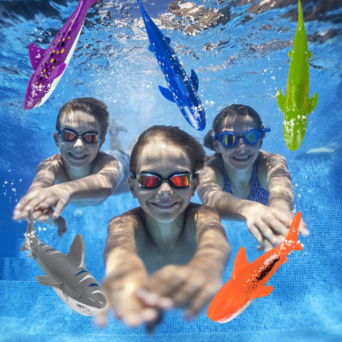 YHmall Swimming 5 Pack Underwater Diving Toys Shark Pool Torpedo Toys Throwing Torpedo Bandits Small Water Rockets