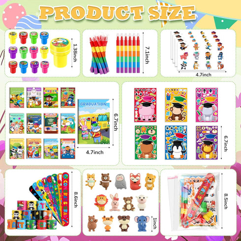 192 Set BenLouis Pcs Graduation Party Favors for Kids Preschool Kindergarten Classroom Gifts Prize Coloring Books Bulk