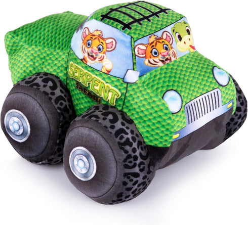 ArtCreativity 8 Inch Plush Monster Truck, Safari Design, Soft Cuddly Toy for Boys, Girls, Toddlers
