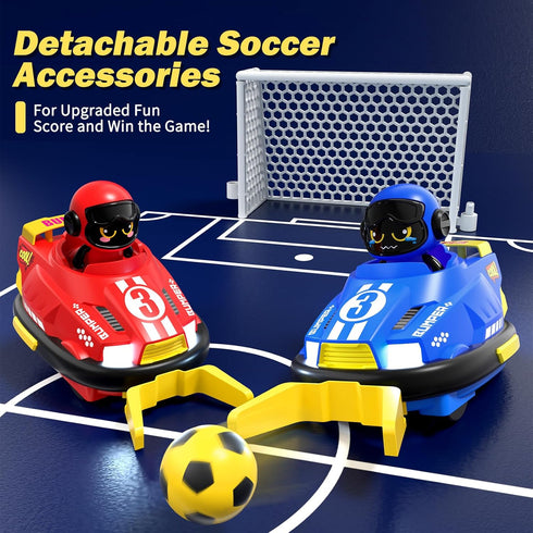 Set 2 360Rotating|Christmas 3 4 5 bessome Cute Cartoon Remote Control Bumper Car Toy of Players Football Games|Toddlers