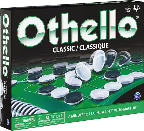 Spin Master Othello - Classic Family Board Game 2-Player Reversi Brain Teaser for Ages 7 and Up