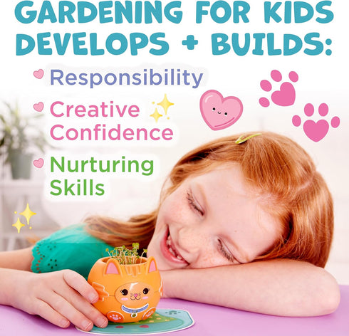 6+) Creativity for Kids Plant-A-Pet: Kitty - Arts and Crafts for Kids, Mini Gifts for Girls and Spring Crafts for Kids