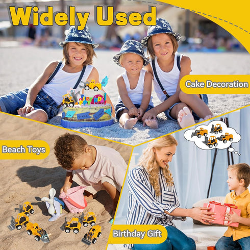 24 OJYUDD Pcs Mini Construction Vehicles,Pull Back Engineering Vehicles,Play Figure Vehicles Toys for Birthday Party