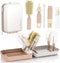 MONSAO Baby Bottle Brush Set with Drying Rack, Portable Silicone Bottle Cleaner Kit