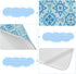 miaozhen 28" 52" Cooling Baby Crib Mattress x Washable Snowflake Pattern Blue Bed Pads for Baby&Toddler