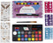 Incraftables Non-Toxic Water-Based Face Paint Kit 24 Colors with Brushes, Stencils &