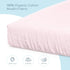 100% (28"x 52") Muslin Crib Sheets, Organic Cotton, Breathable and Ultra-Soft, Standard Crib Sheet Mattress for Girls