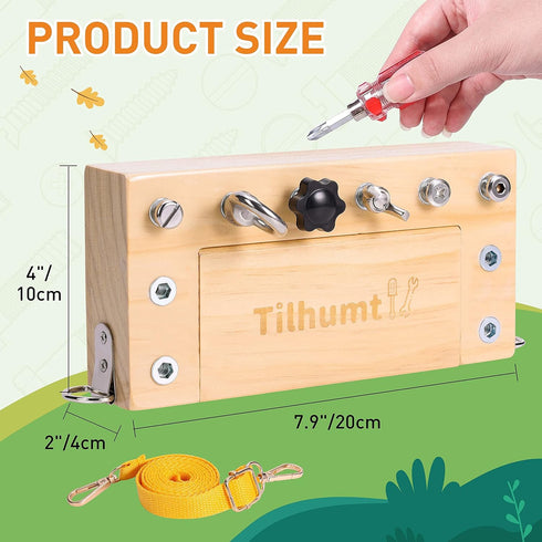 Set Set 3-5 Tilhumt Montessori Screwdriver Board - Portable Busy Board Screwdriver Toy for Toddlers for Travel