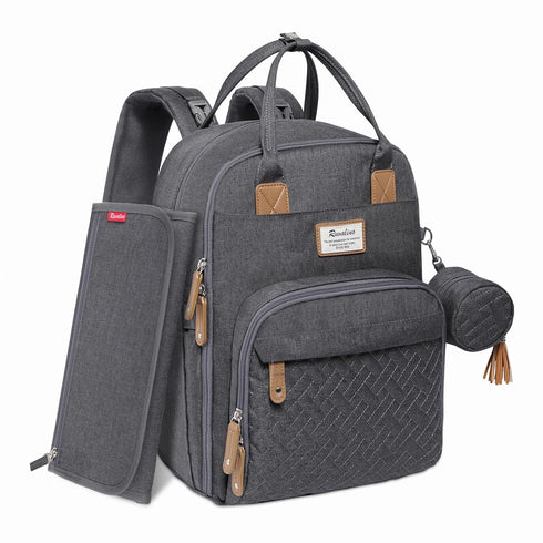 RUVALINO Diaper Bag Backpack, Multifunction Travel Pack Maternity Baby Changing Bags, Large