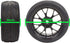 Apex RC Products 1/10 On-Road 12mm Black Mesh Wheels V Tread Rubber Tires (Set of 4) #5002