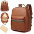 Leather Diaper Bag Backpack for Women with Multiple Pockets,Laptop Compartment and Changing