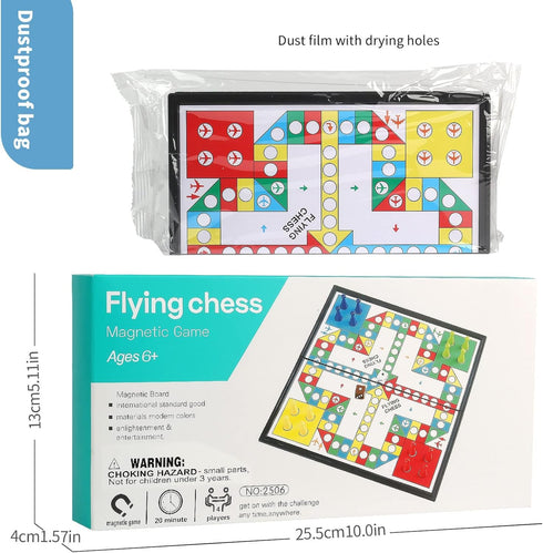 Andux Foldable Magnetic Flying Chess, Portable Board Game Set CXYXQ-03 (M)