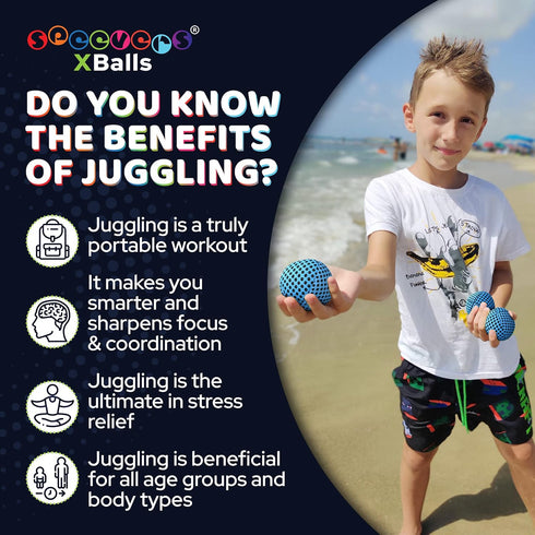 Professional Juggling Balls Set, Soft and Durable for Beginners & Pros, 3 Pack with Carry Bag