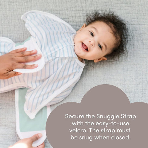 SleepingBaby Zipadee-Zip Snuggle Strap, Wearable Blanket Accessory for Transition Swaddle, One Size, Mint