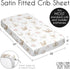 Sweet Jojo Designs Woodland Deer Floral Girl Baby Satin Fitted Crib Sheet Infant Newborn Nursery Toddler Bed Room
