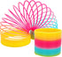 The Dreidel Company Plastic Multicolor Coil Spring, Goody Bag Fillers, Party Favor for Kids, 3" Inches (2-Pack)