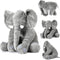 Giant Stuffed Elephant Plush Toy - Huge Soft Gray Elephant Doll for Kids, Girlfriend, Home Decor (15.7 Inch)