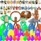 DZLHQON 36PCS Easter Eggs for Kids, Filled Easter Eggs with Character Toys, Large
