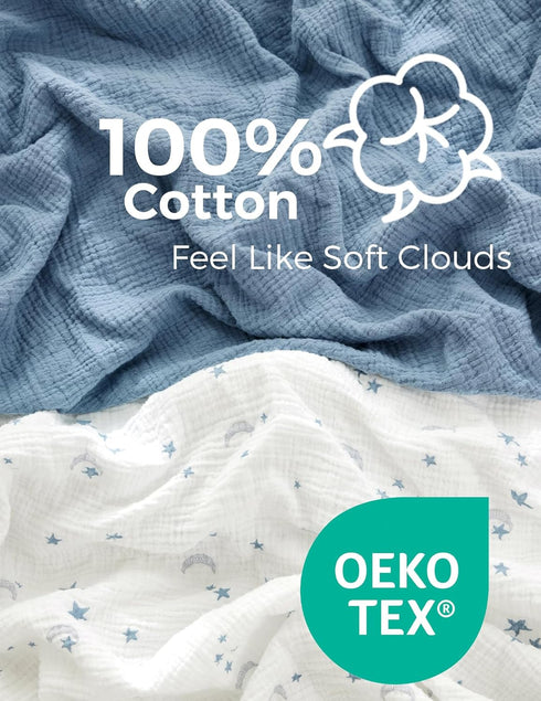 Momcozy 38''x26'' Pack Pack 2 Pack Muslin Mini Crib Sheets Fitted - and Play Sheets for N Play Mattress, Soft
