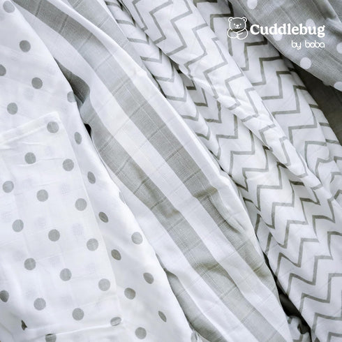 0 3 4 4 4 Pack CuddleBug Muslin Baby Swaddle Blankets for Boys and Girls to Months Size Large Feet x Feet Muslin Cotton