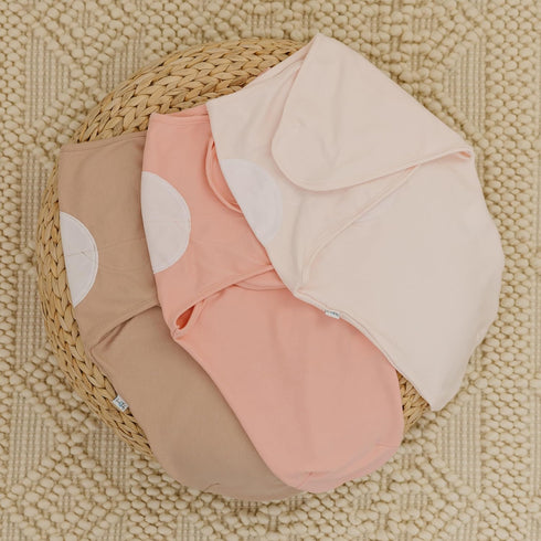 100% 0-3 Pack 3 2) Ouch Baby Organic Cotton Swaddle Wrap, Improves Sleep & Calms Startle Response, Easy Adjustable
