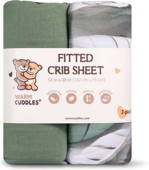100% (52 28 Organic Crib Sheet - Cotton Baby Crib Sheets - Standard Crib Mattress Sheet x in) - Fitted Crib Sheets Girl