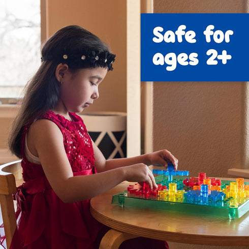 2+ 4 2 Spark & Wow Swap 'N' Spin Gear Grid | Ages | Translucent | Gears Toys for Kids | Colors and Sizes | Early STEM