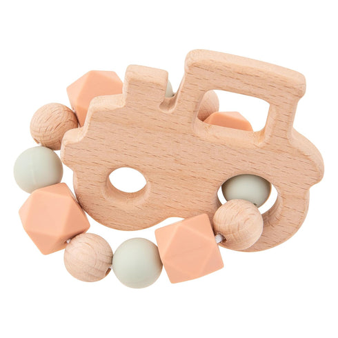 Stephen Joseph, Silicone Teether, Natural Wood Teether, Farm