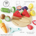 Le Toy Van Wooden Chopping Board and Super Food Set for Pretend Play - Suitable for Boys & Girls 24+ Months