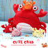 5 4 DoubleFill Pcs Crab Stuffed Animal Plush Toys Crab Mom with Baby Plushies Sea Ocean Stuffed Animal Pillows, Gifts
