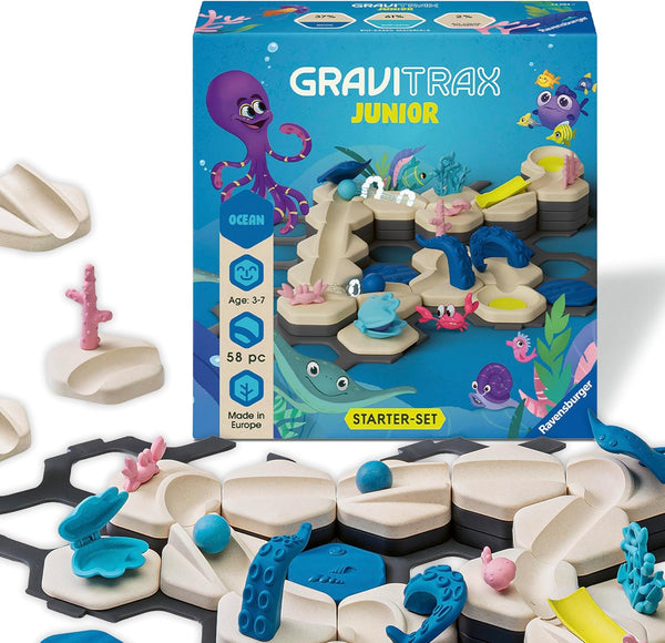 Ravensburger GraviTrax Junior Starter Set - My Ocean - 58-Piece Marble Run