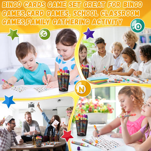 228 Pack Set 180 48 Set Crtiin Bingo Game Cards and Dot Daubers Includes Bingo Cards and Dot Markers Supplies Calling