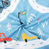 Cloele Fitted Sheets for Square Playard/Playpen - Ultra Soft Polyester Blue Car Sheets for 36 X 36 Mattresses