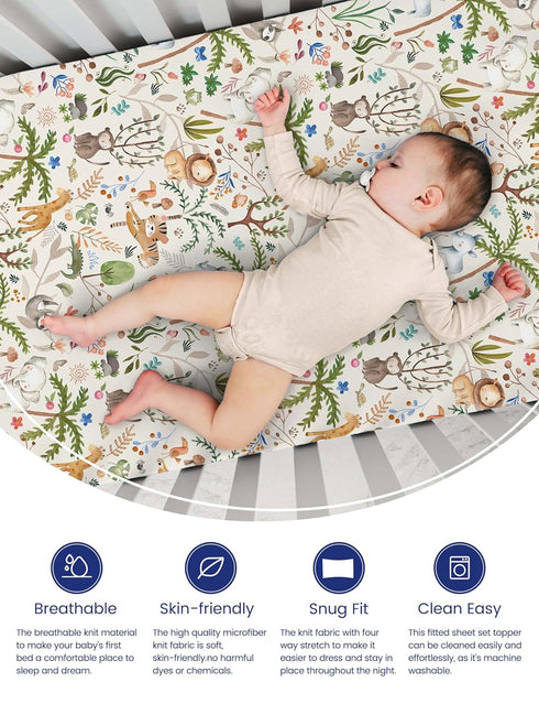 Pack Pack 2 Pack TotAha Premium Soft Graco n Play Sheets Fitted, Super Stretchy Jersey Knit Mini Crib Sheets Fitted
