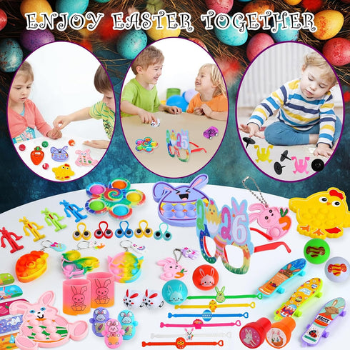 QATITP 600 Pcs Easter Basket Stuffers for Kids Party Favors,Easter Fillers,Fidget Toys,Bulk Easter Toys,Stocking