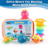 6 9 12 18 1 2 3 iPlay,iLearn Baby Bath Toys w/ Organizer, Infant Bathtub Shower Toy, Wind up Turtle, Water Squirt