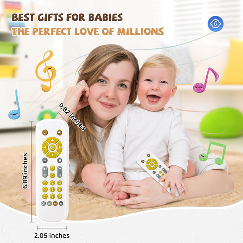 (3 50+ 1 Baby TV Remote Toy with Lights & Sounds - Interactive Learning Toy Languages: English/Spanish/French), Musical