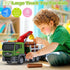 3 4 5 6 7 Bstoyder Toddler Boy Toys for Years Kids, Large Flatbed Truck Toy with a Farm Truck, Friction Powered
