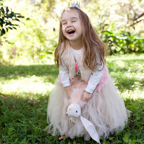 MON AMI Princess Bunny Stuffed Doll, 18", Soft Plush Animal Doll for Kids, Use as Toy or Room Décor