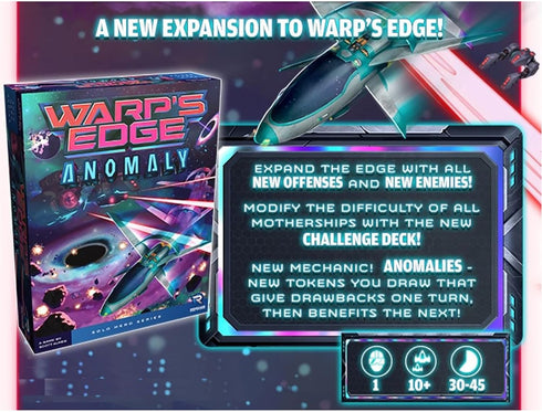 10+ Renegade Game Studios Warp's Edge Anomaly Expansion Solo Board Game, Strategy Card Game with Difficulty Scaling