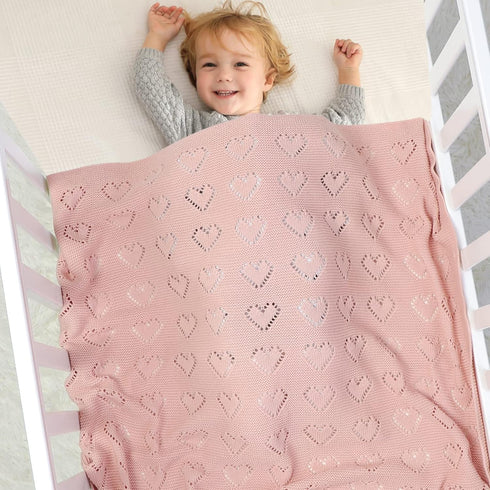 100% 40x30 Inch mimixiong Cotton Neutral Baby Blanket Knit Cellular Receiving Crib Nursery Swaddling Blankets