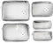 Beary Tidy 5 Piece Diaper Bag Organizer Pouch Set, Clear with Zippers and Nestable