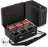 MTG Deck Box with Portable Case, 6 Pack Clear Card Deck Box Holds 600+ Double Sleeved Cards, 6 Dividers