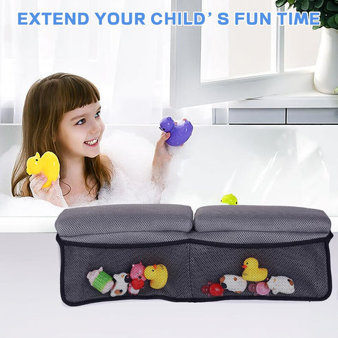 JOY ANAN Elbow Set Elbow Baby Bath Kneeler and Rest Pad - Kneeler and Support with Memory Foam and Bath Toys Organizer
