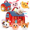 Baby Toys 6-12 Months - Soft Barn with Stuffed Farm Animals Toy,
