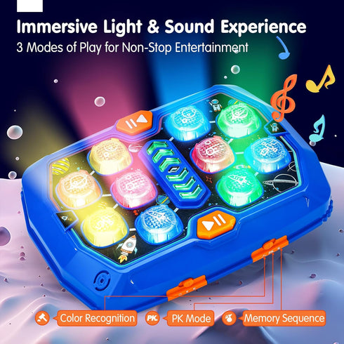 5-7 3 4 5 6 7 hahaland Toys for Ages - Interactive Whack A Game with Sound and Light Stem Montessori Toy for Kids Age