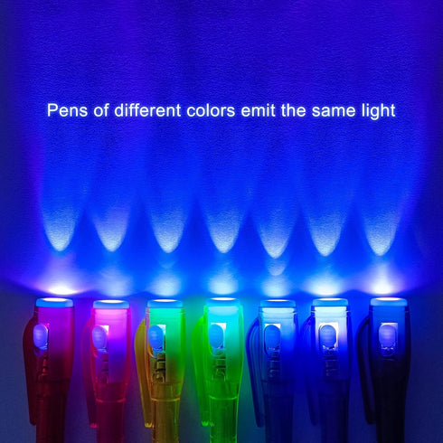 Invisible Ink Pen, Upgraded Spy Invisible Ink Pen with UV Light Magic Marker for Secret Message and Kids Christmas Goodies Bags Toy (7pcs)