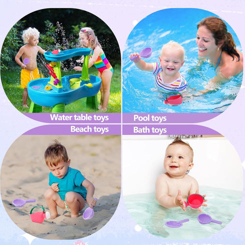 Bath Toys for Toddlers Age 1-3, 3 Pack Baby Bath Tub Water Table Toys, Soft Mold Free Fun Tactile Training Gifts