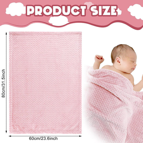 4 32 24 Inch(Pink Frienda Pcs Baby Fuzzy Blanket Fluffy Baby Blanket for Boys Girls Soft Warm Infant Newborn Toddler