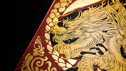 Bicycle Red Dragon Gold Foil Premium Playing Cards, 1 Deck